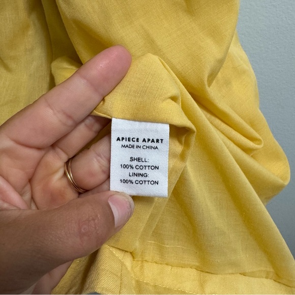 APIECE APART 100% Cotton Long Safari Jacket Buttery Yellow Size Large - Picture 13 of 15